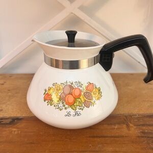 Vintage Corning Ware 6 Cup Tea Pot Spice of Life